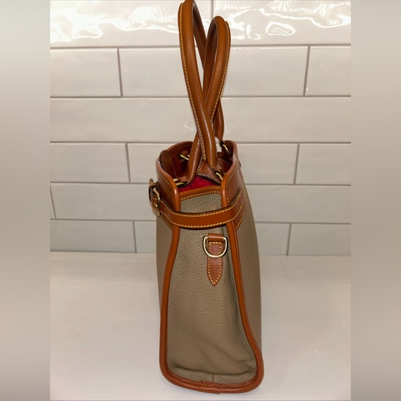 Dooney & Bourke Tan and Brown Leather Tote - Picture 5 of 16